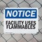 Signmission Facility Uses Flammables OSHA Notice Sign, Plastic, 14in W x 10in L, 2PK OS-2PACK-NS-P-1014-L-12403 - alternate 7